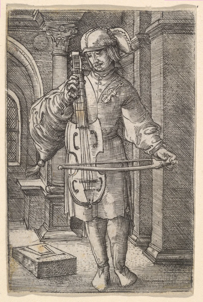 Violin-Player by Albrecht Altdorfer, print, 1500-1538