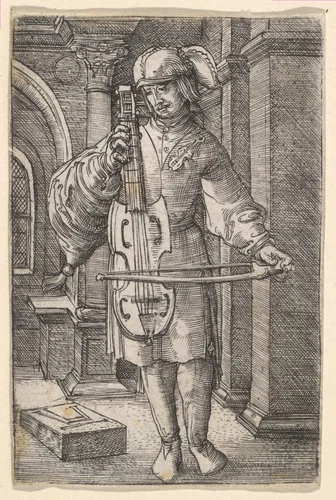 Violin-Player by Albrecht Altdorfer, print, 1500-1538