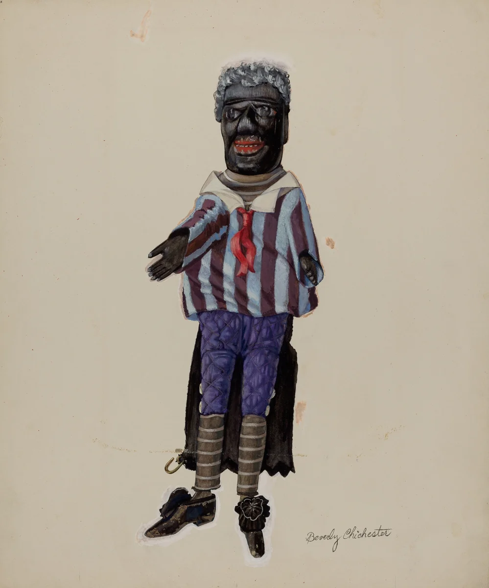 Minstrel Hand Puppet by Beverly Chichester, index of american design, 1936