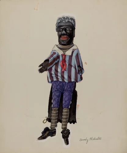 Minstrel Hand Puppet by Beverly Chichester, index of american design, 1936