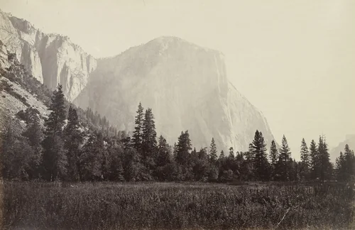 El Capitan (3600 Feet) from the Foot of the Mariposa Trail by Carleton E. Watkins, photograph, 1867