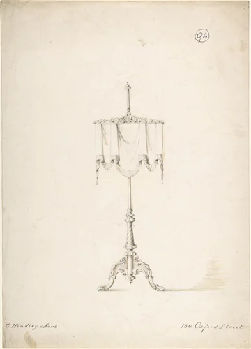Design by Charles Hindley and Sons, drawing, 1841-1884