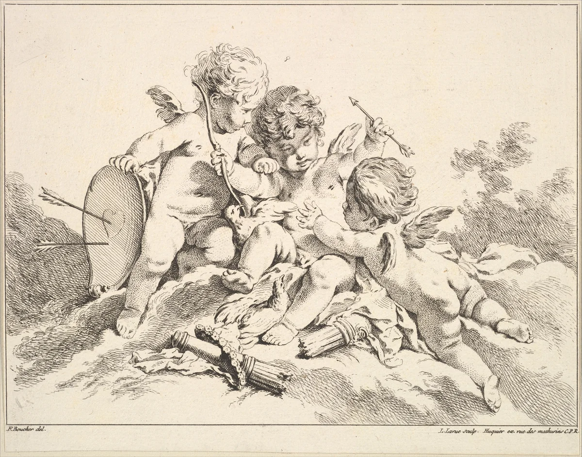 Air by Louis Félix de La Rue, print, 1731-1765