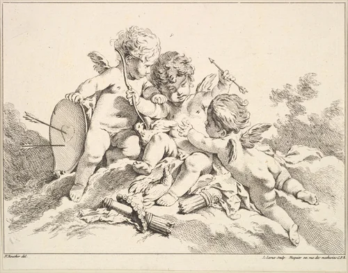 Air by Louis Félix de La Rue, print, 1731-1765