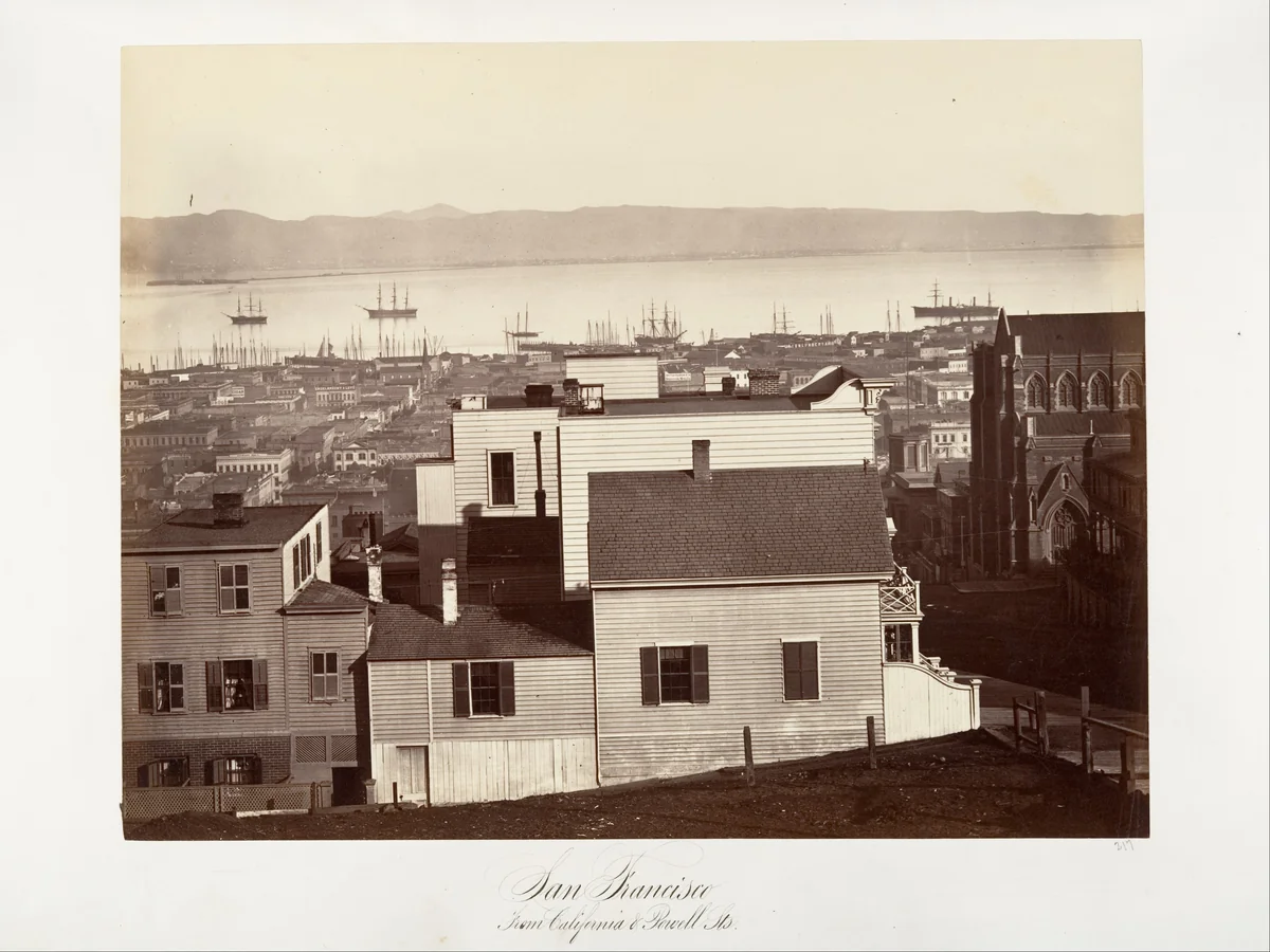 San Francisco, from California and Powell Streets by Carleton E. Watkins, photograph, 1864