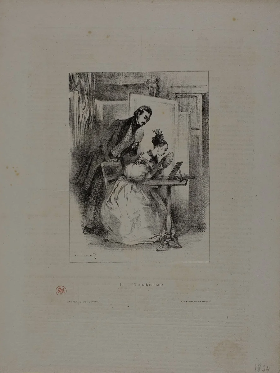 Le Phénakisticop by Paul Gavarni, print, 1834