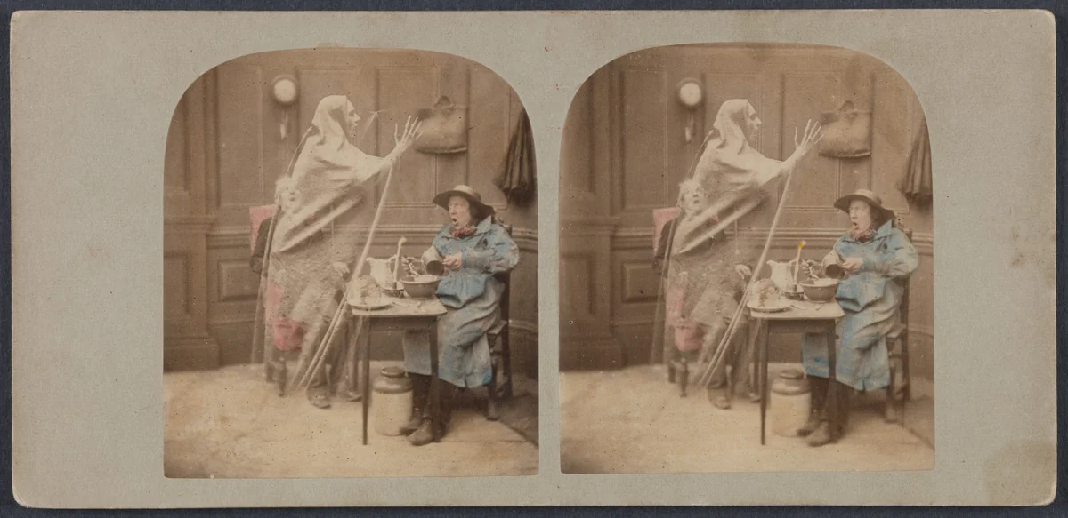 The Ghost in the Stereoscope by London Stereoscopic Company, photograph, 1851-1861