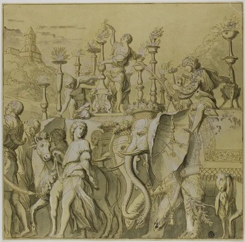 Triumphs of Julius Caesar: Canvas No. V by Andrea Mantegna, drawing, 1700-1799