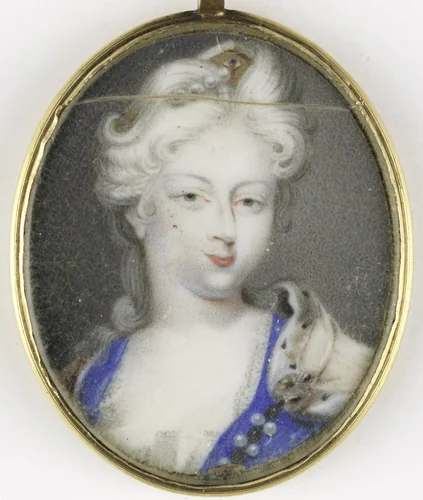 Portret van een vrouw, vermoedelijk Christiane Charlotte van Württemberg-Winnental, (1694-1729) by anonymous, painting, 1710-1730
