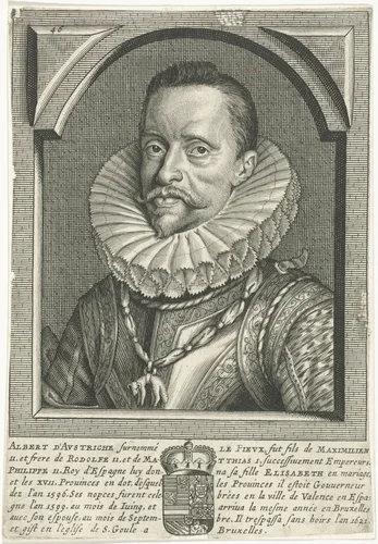 Portret van aartshertog Albrecht van Oostenrijk by Cornelis Meyssens, print, 1663