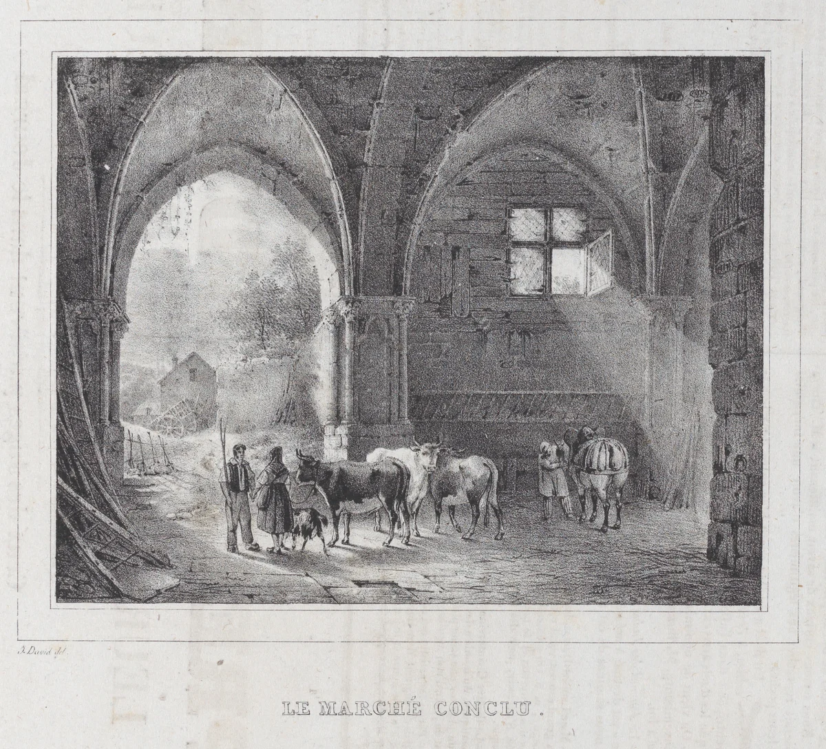 La Marché Conclu by anonymous, print, 1829-1839