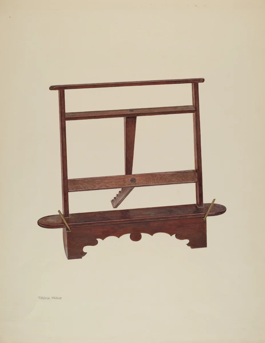 Book Rest - Mahogany by Frank M. Keane, index of american design, 1939