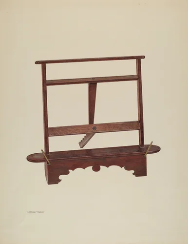 Book Rest - Mahogany by Frank M. Keane, index of american design, 1939