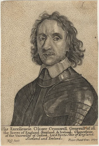 Oliver Cromwell by Robert Walker, print, 1653