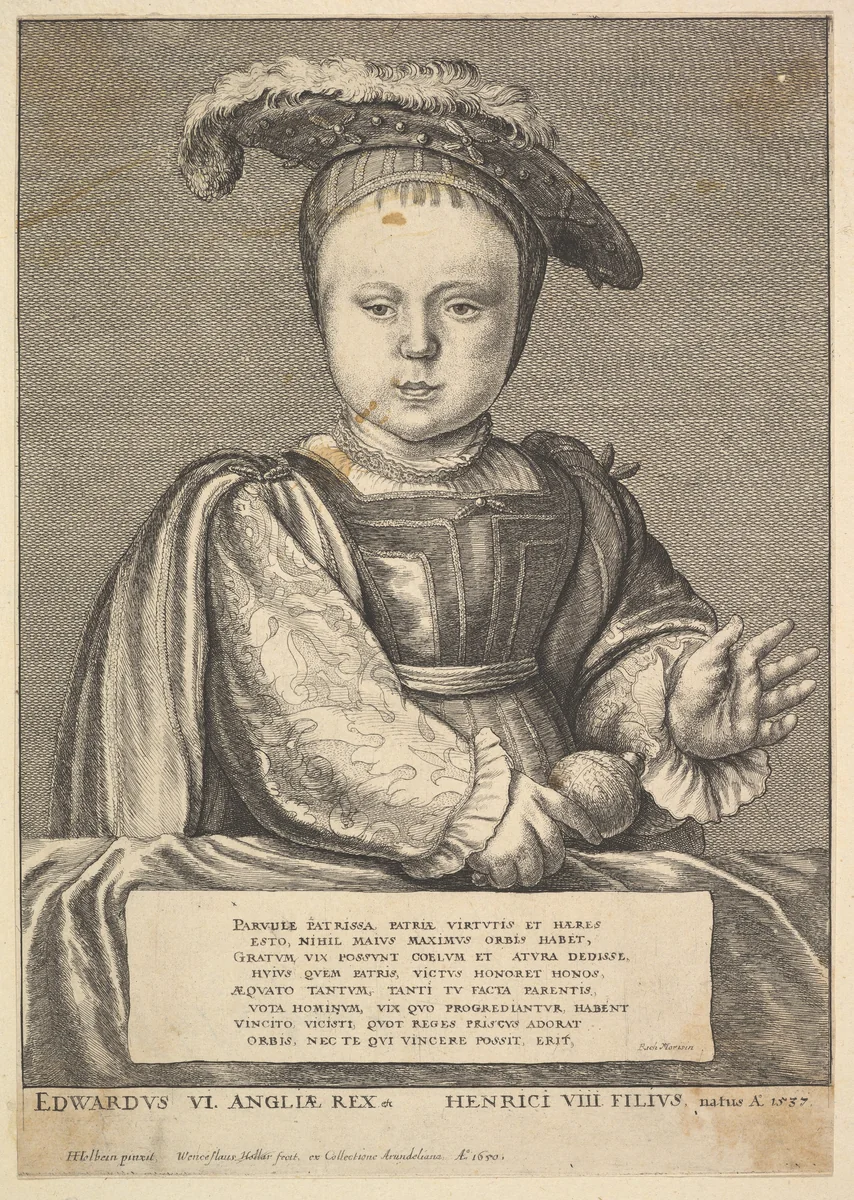 Edward VI by Wenceslaus Hollar, print, 1650
