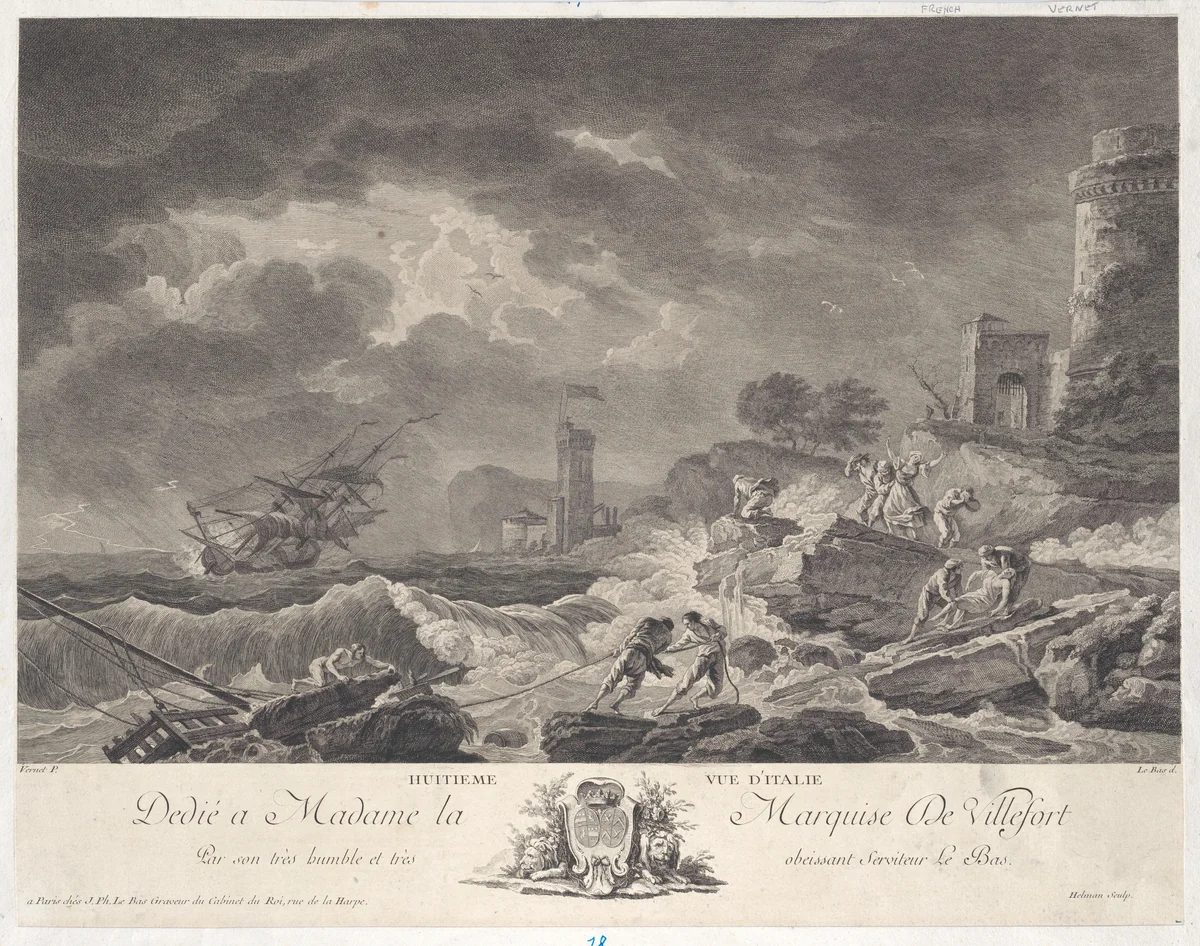 Eighth View of Italy by Joseph Vernet, print, 1765-1775