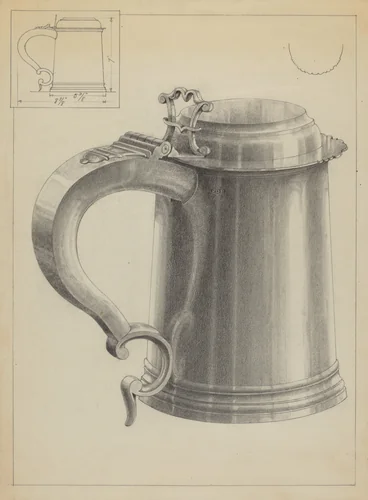 Silver Tankard by Simon Weiss, index of american design, 1936