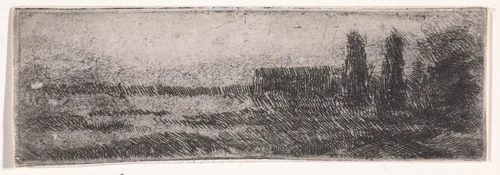 Landschap met bomen by Arnoud Schaepkens, print, 1831-1904