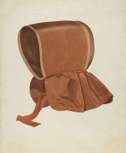 Shaker Bonnet by Joseph Goldberg, index of american design, 1937