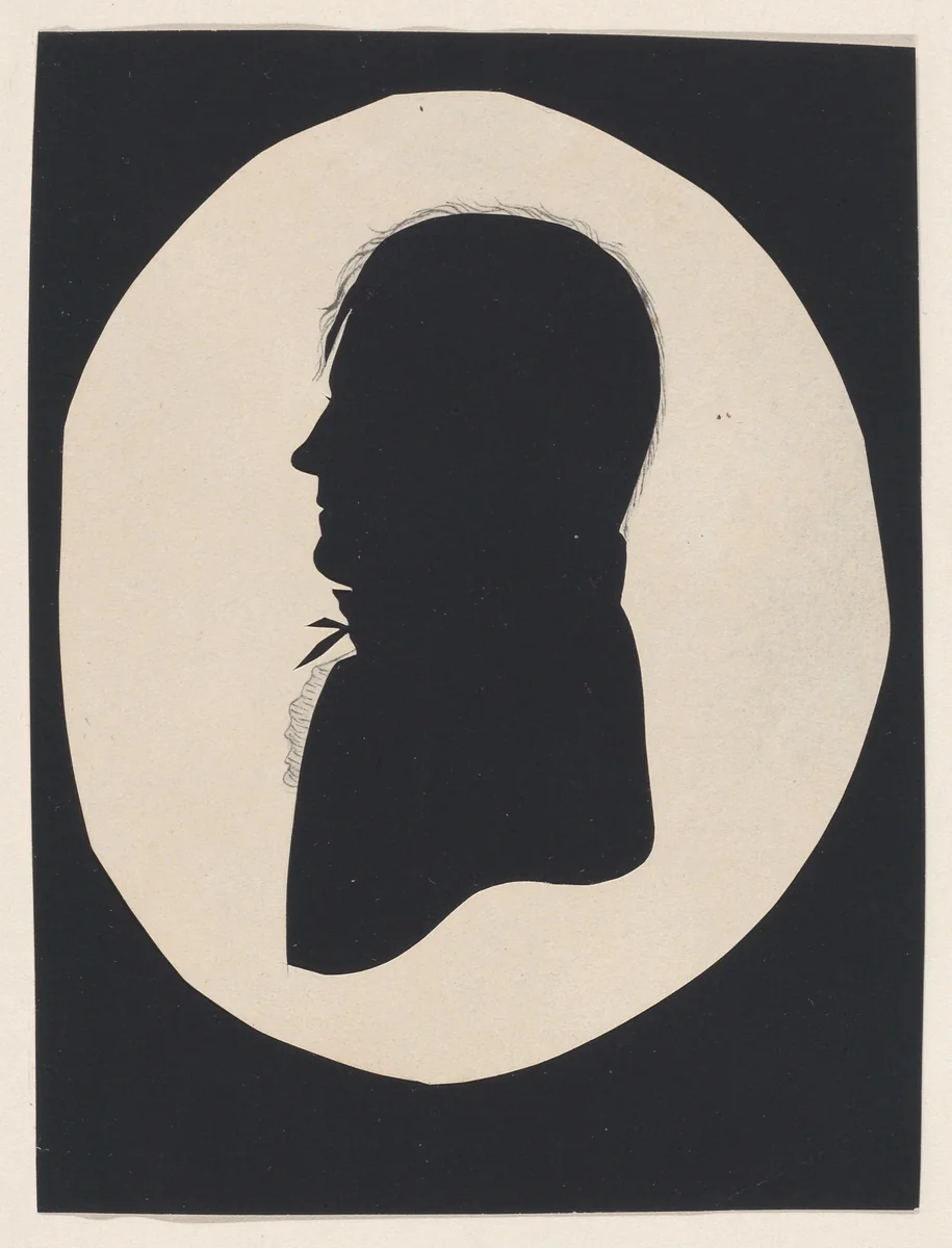 Silhouette of an unknown man by Moses Chapman, other, 1803-1821