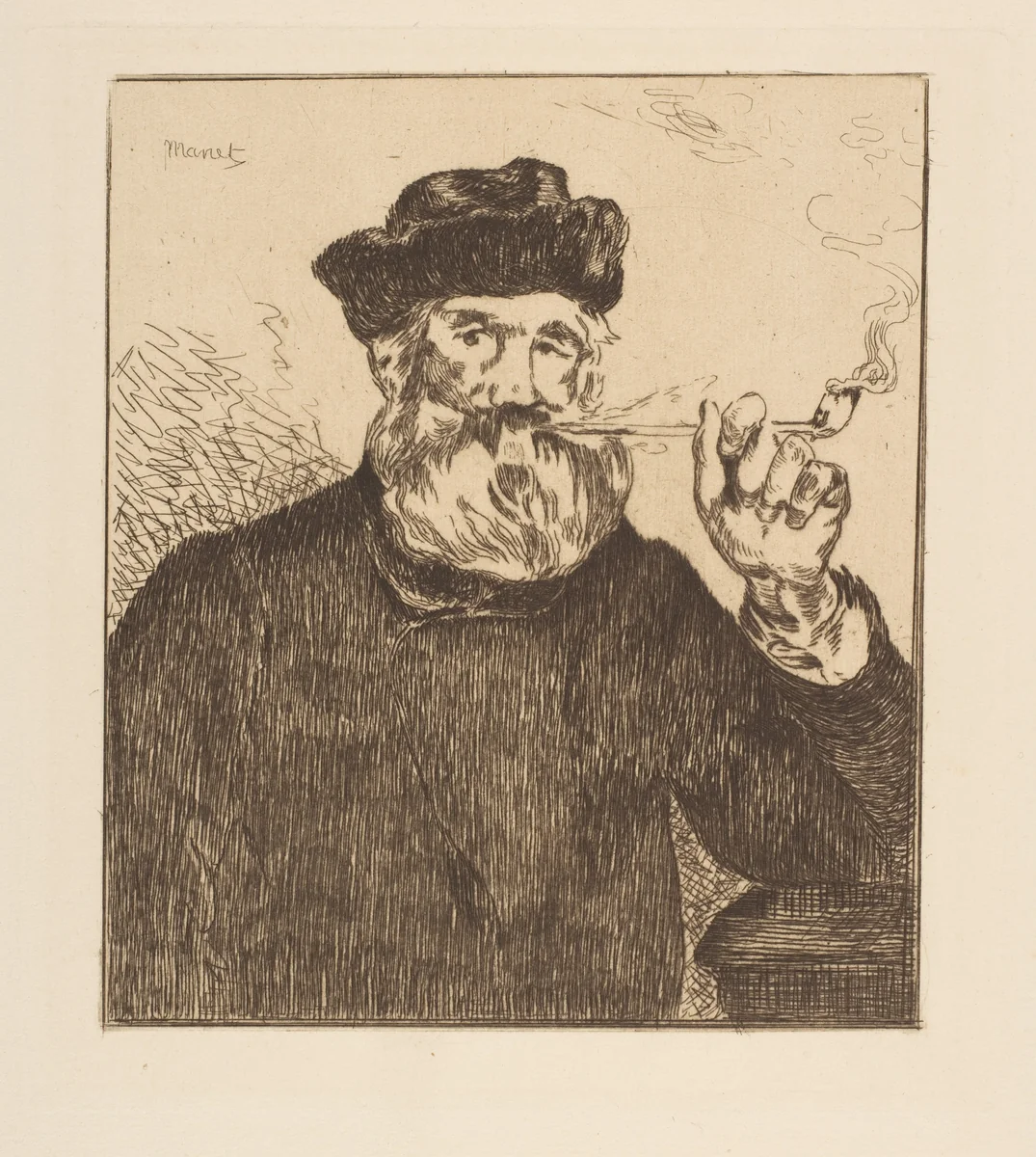 The Smoker by Edouard Manet, print, 1866-1867