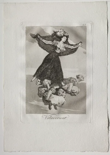 They Have Flown, Plate 61 by Francisco de Goya, print, 1799