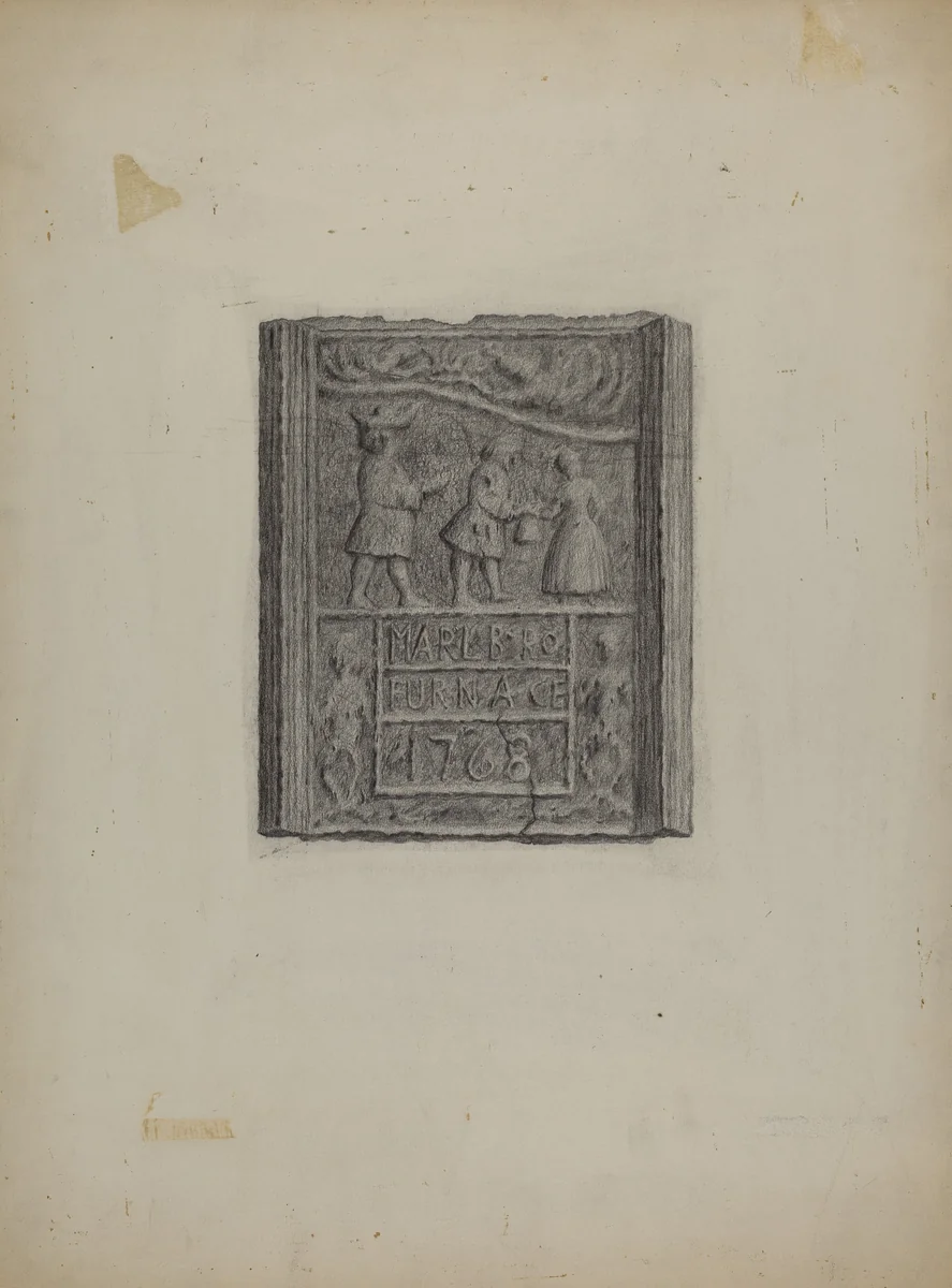 Pa. German Stove Plate by Roy Weber, index of american design, 1937