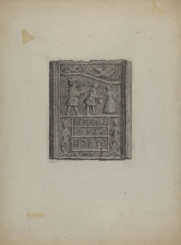 Pa. German Stove Plate by Roy Weber, index of american design, 1937