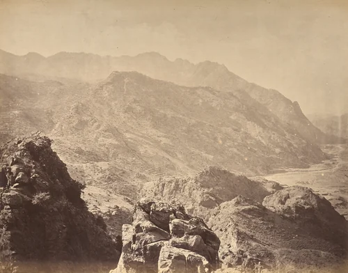 Landi Kotal Pass, Looking Towards Dakka by John Burke, photograph, 1878-1880