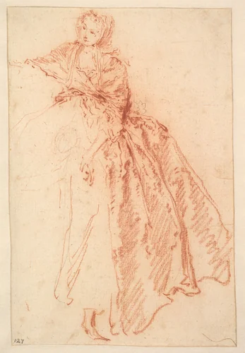 Study for "M. de Pourceaugnac" by Jean Baptiste Joseph Pater, drawing, 1705-1736