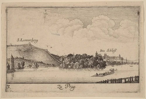 Prague by Wenceslaus Hollar, print, 1635