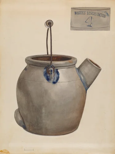 Jug for Pancake Batter by Jessica Price, index of american design, 1935-1942