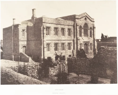 Jérusalem, Chapelle anglaise by Auguste Salzmann, photograph, 1854-1859