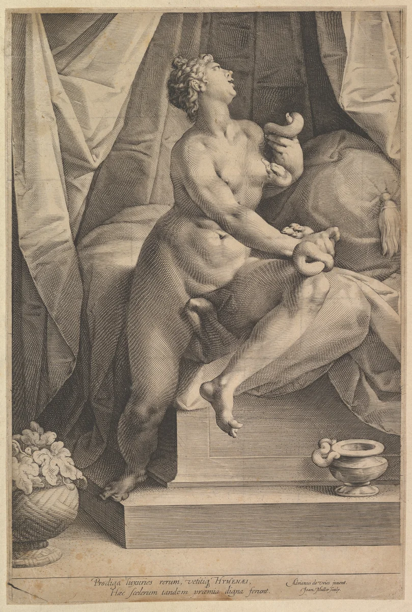 Cleopatra by Jan Muller, print, 1593-1603