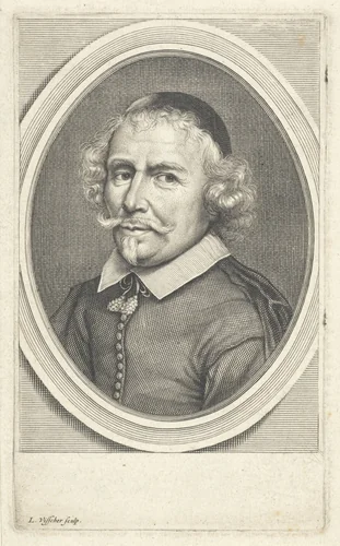 Portret van de geneesheer Nicolaas Tulp by Lambert Visscher, print, 1643-1691