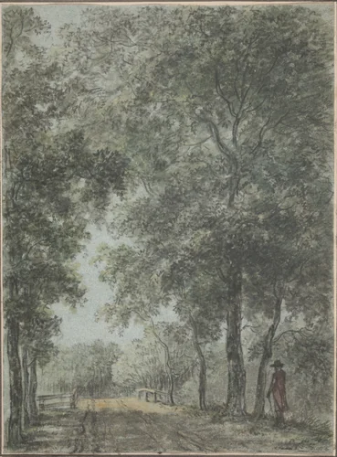 A Wooded Path at Treslong, near Hillegom by Jurriaan Andriessen, drawing, 1789