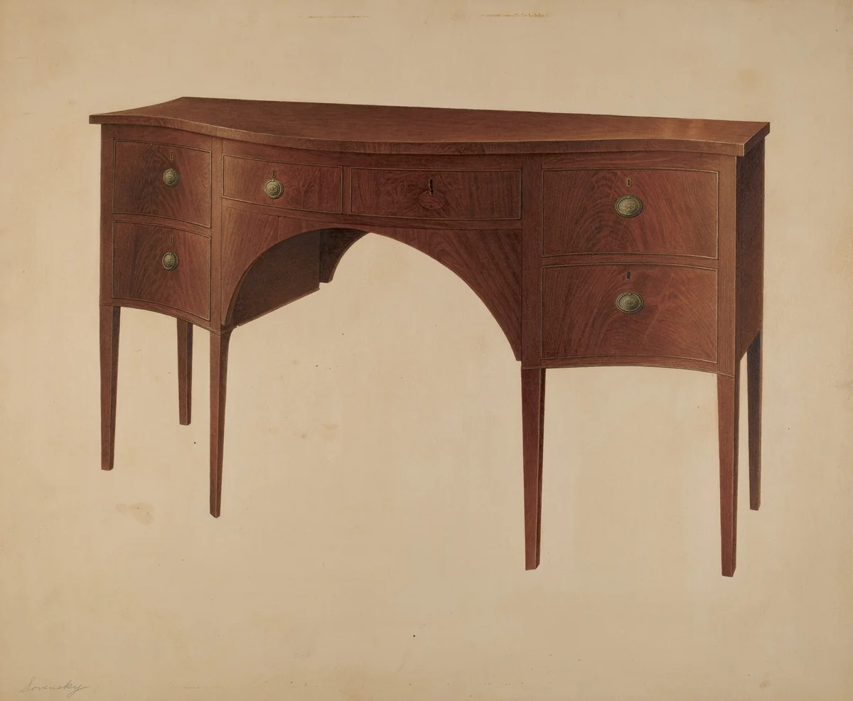 Sideboard by Isidore Sovensky, index of american design, 1940