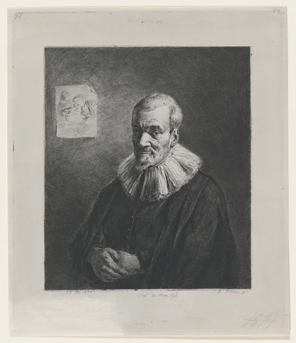Portrait, after David Teniers the Younger by Jean Jacques de Boissieu, print, 1803