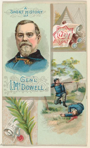 A Short History: General Irvin McDowell, from the Histories of Generals series (N114) issued by W. Duke, Sons & Co. to promote Honest Long Cut Smoking and Chewing Tobacco by W. Duke, Sons & Co., print, 1888