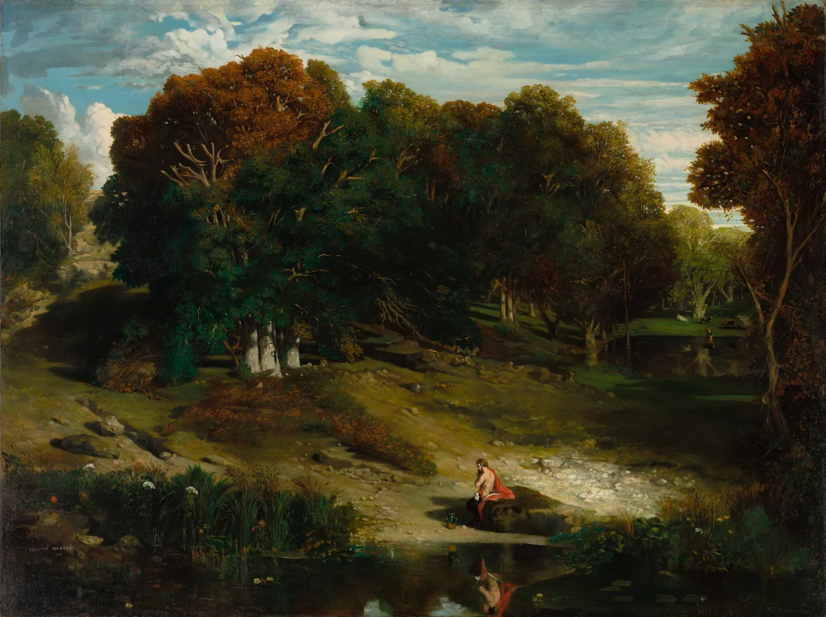 In the Forest by Célestin François Nanteuil, painting, 1841