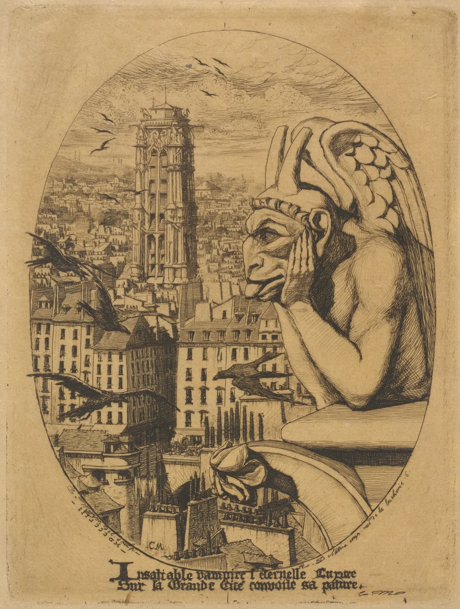 Le stryge (The Vampire) by Charles Meryon, print, 1853