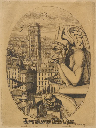 Le stryge (The Vampire) by Charles Meryon, print, 1853