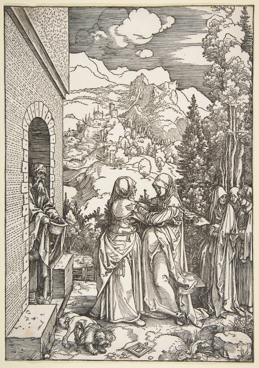 The Visitation, from "The Life of the Virgin" by Albrecht Dürer, print, 1503-1504