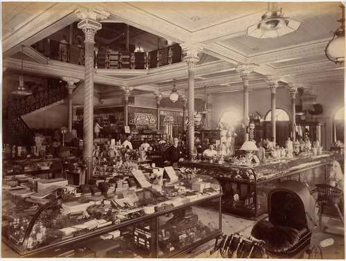 Treacher and Co.'s Shop in the Fort, Bombay by Raja Deen Dayal, photograph, 1886