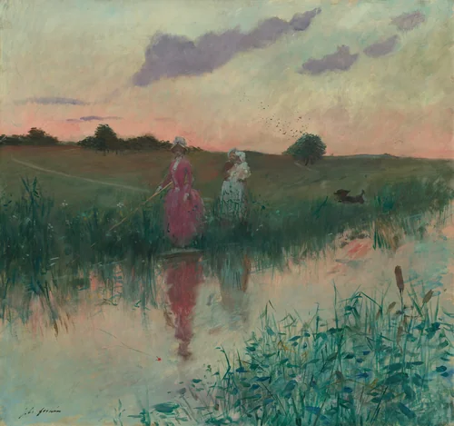 The Artist's Wife Fishing by Jean-Louis Forain, painting, 1896