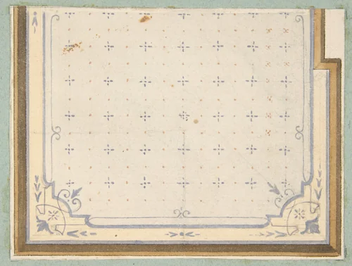 Design for a ceiling by Jules-Edmond-Charles Lachaise, drawing, 1860-1900