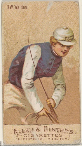 R.W. Walden, from the Racing Colors of the World series (N22b) for Allen & Ginter Cigarettes by Allen & Ginter, print, 1888
