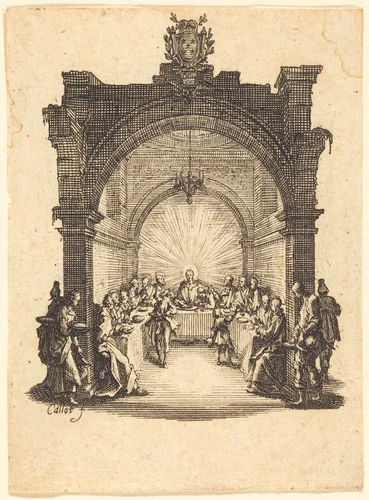The Last Supper by Jacques Callot, print, 1624-1625