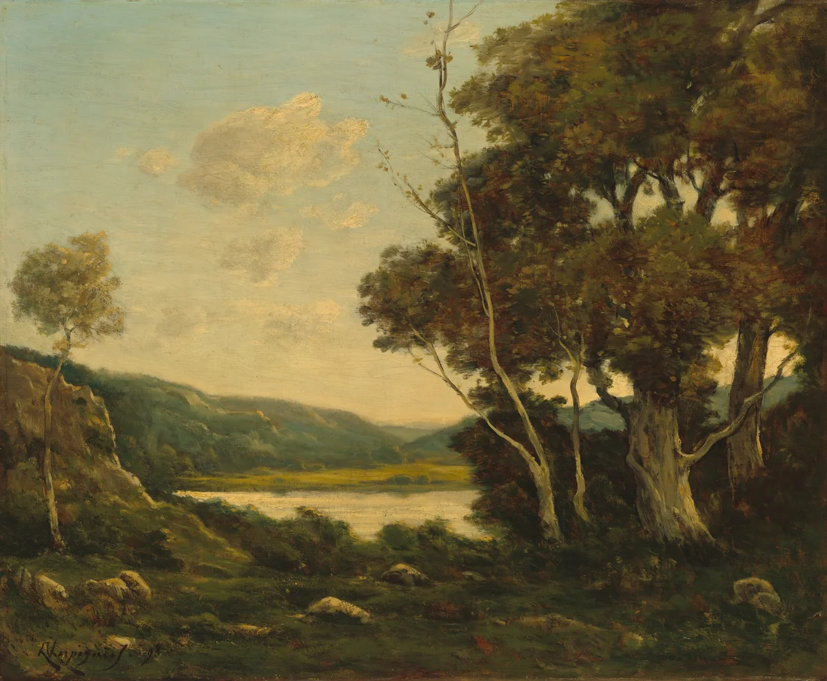 Landscape by Henri Joseph Harpignies, painting, 1898