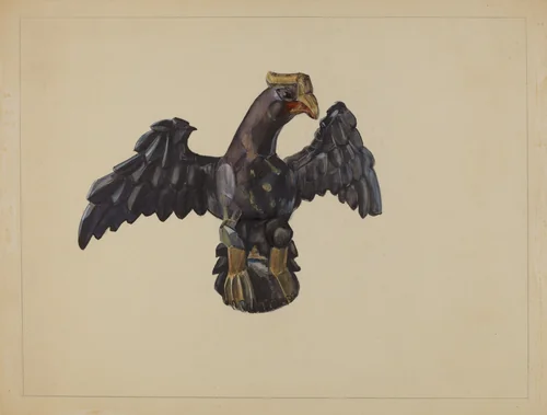 Pa. German Eagle Figure by Mina Lowry, index of american design, 1936